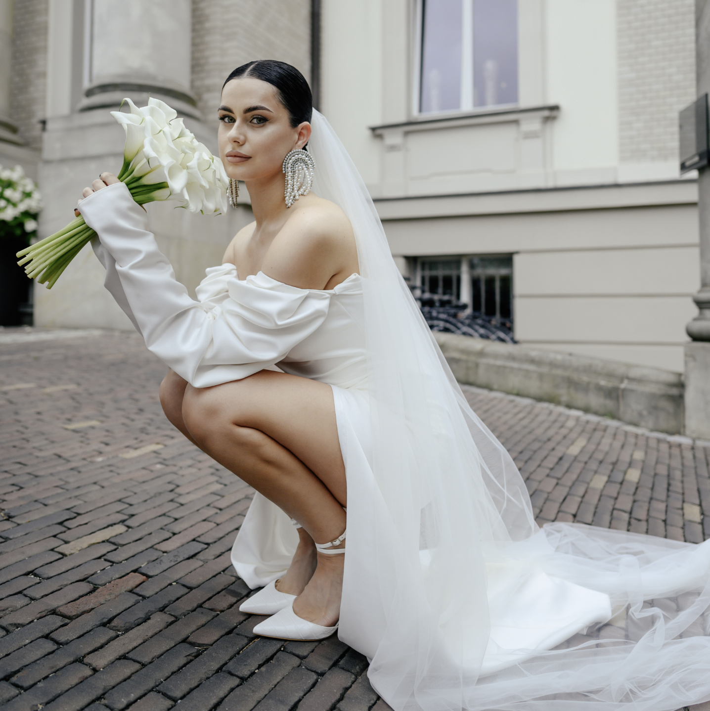 Classic White Calla Lily Bridal Bouquet
