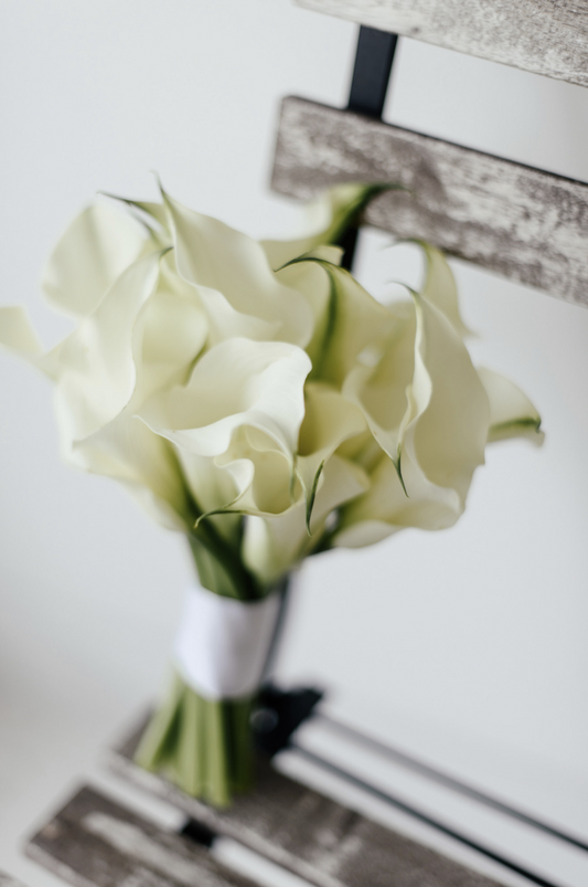 Classic White Calla Lily Bridal Bouquet
